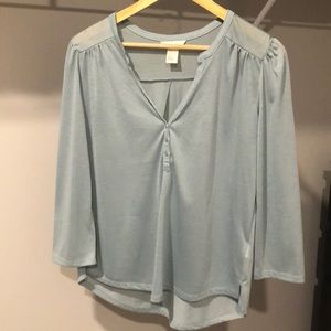 H&M 3/4 Sleeve Blouse Mint Green